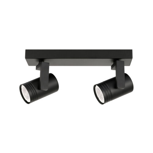 Spotlight Lux Spiela – focused LED spotlight in black and steel
