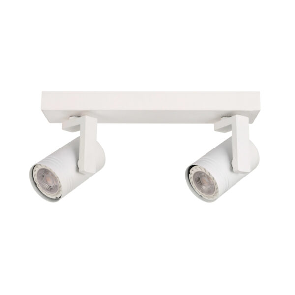 Spotlight Lux Spiela – focused LED spotlight in white and steel