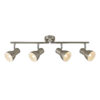 Spotlight Lux Riado – focused LED spotlight in satin nickel and metal