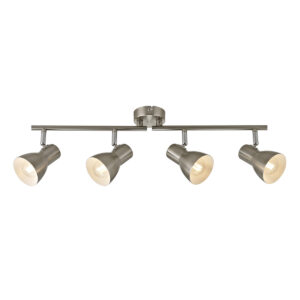 Spotlight Lux Riado – focused LED spotlight in satin nickel and metal