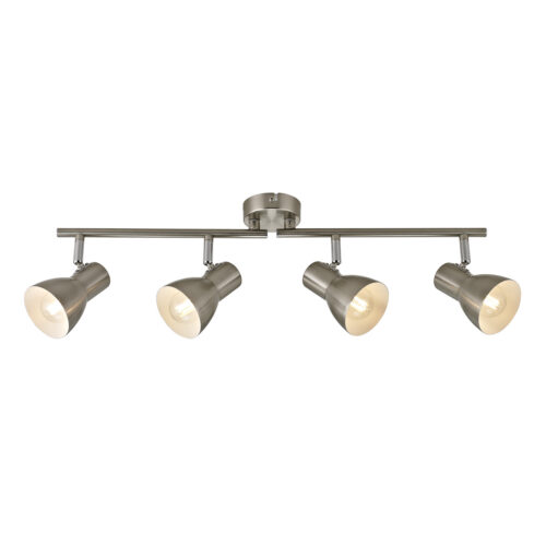 Spotlight Lux Riado – focused LED spotlight in satin nickel and metal
