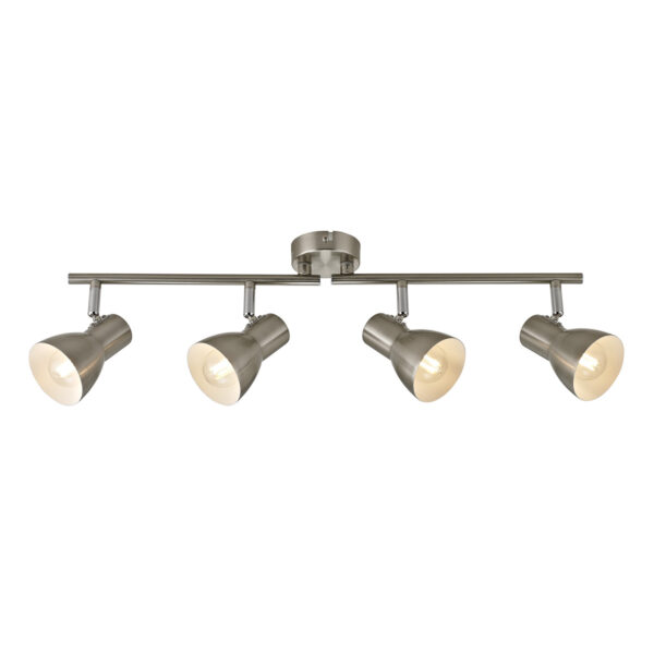 Spotlight Lux Riado – focused LED spotlight in satin nickel and metal