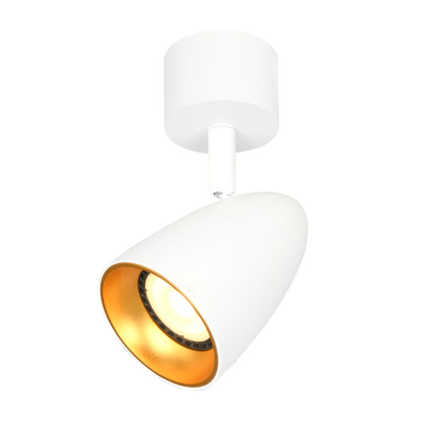 Spotlight Lux Tino – focused LED spotlight in gold white and aluminum
