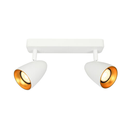 Spotlight Lux Tino – focused LED spotlight in gold white and steel