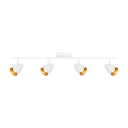 Spotlight Lux Tino – focused LED spotlight in gold white and steel