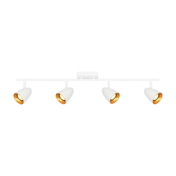 Spotlight Lux Tino – focused LED spotlight in gold white and steel