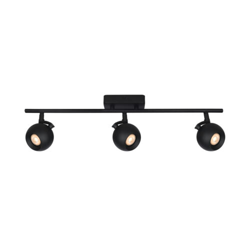 Spotlight Lux Lafin – focused LED spotlight in sandblasted black and steel
