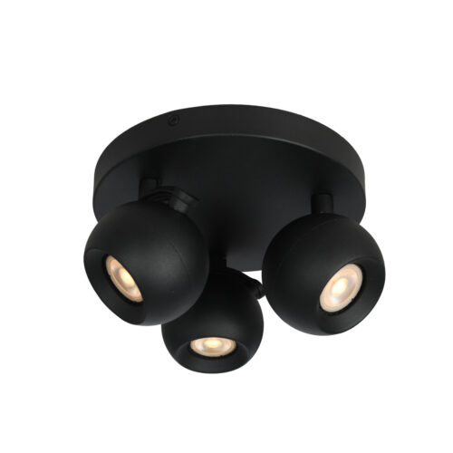 Spotlight Lux Lafin – focused LED spotlight in sandblasted black and steel