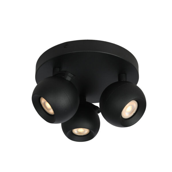 Spotlight Lux Lafin – focused LED spotlight in sandblasted black and steel