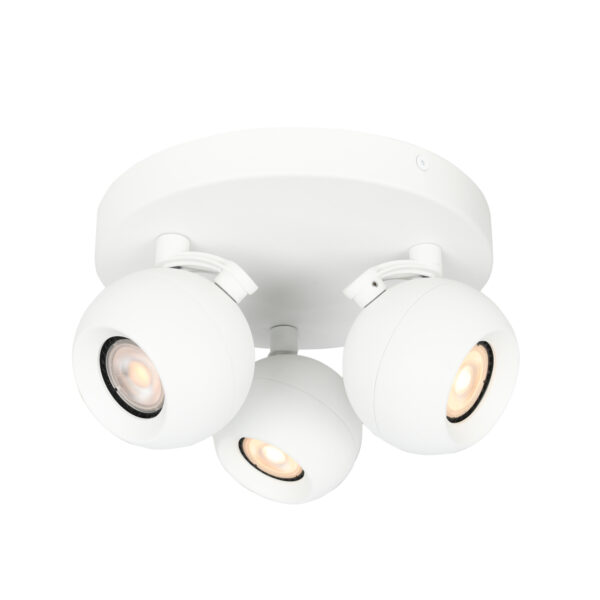 Spotlight Lux Lafin – focused LED spotlight in sandy white and steel