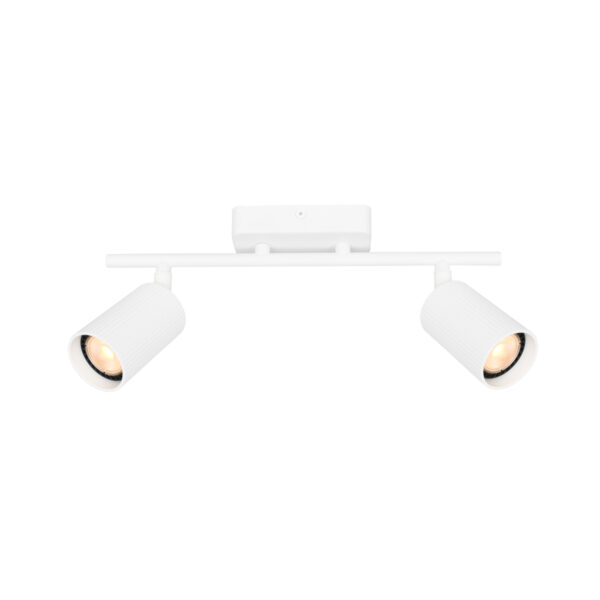 Spotlight Lux Tris – focused LED spotlight in sandy white and steel