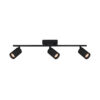 Spotlight Lux Tris – focused LED spotlight in sandblasted black and steel