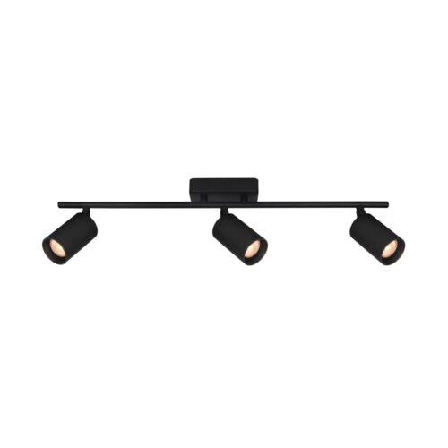 Spotlight Lux Tris – focused LED spotlight in sandblasted black and steel