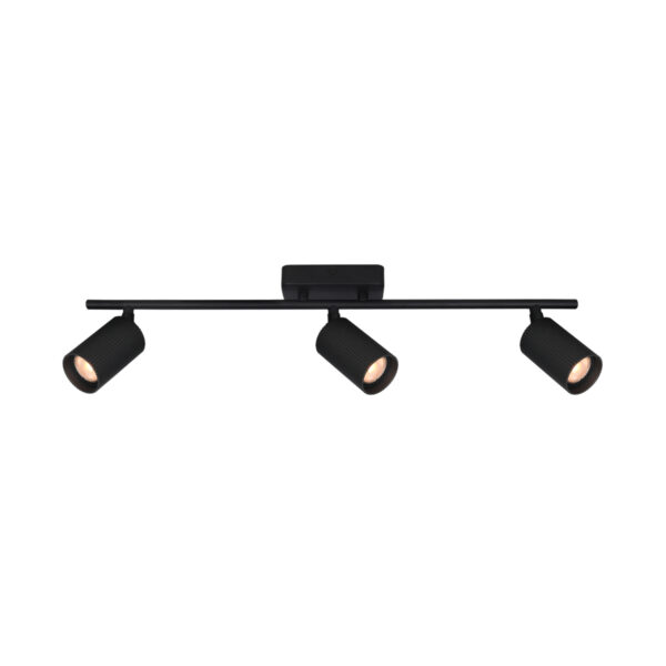 Spotlight Lux Tris – focused LED spotlight in sandblasted black and steel