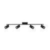 Spotlight Lux Tris – focused LED spotlight in sandblasted black and steel