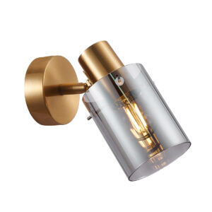 Wall lamp Lux Sardo – LED wall lamp in brass
