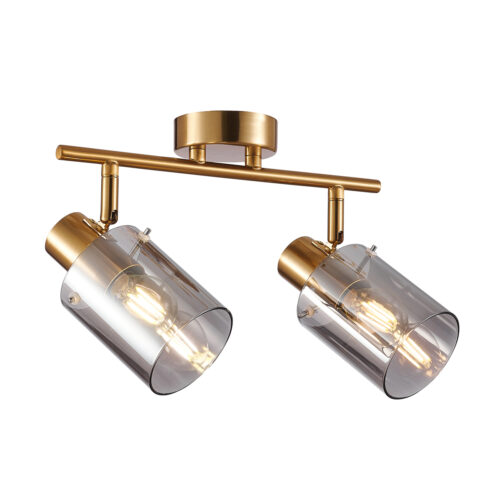 Spotlight Lux Sardo – focused LED spotlight in brass