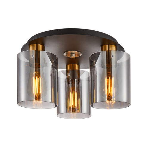 Spotlight Lux Sardo – focused LED spotlight in brass and steel