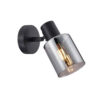 Spotlight Lux Santia – focused LED spotlight in black and steel