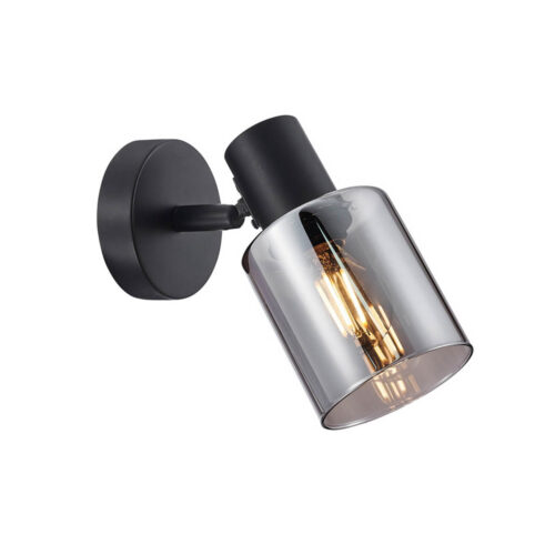 Spotlight Lux Santia – focused LED spotlight in black and steel