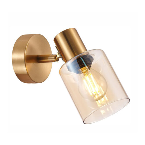Spotlight Lux Santia – focused LED spotlight in brass and steel