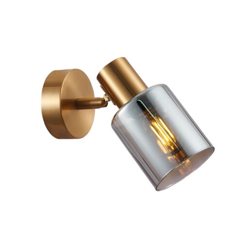 Spotlight Lux Santia – focused LED spotlight in brass and steel