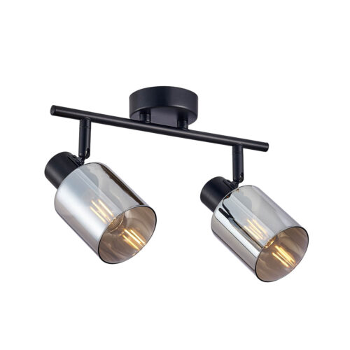 Spotlight Lux Santia – focused LED spotlight in black and steel