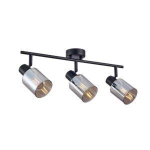Spotlight Lux Santia – focused LED spotlight in black and steel