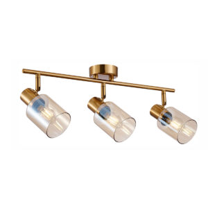 Spotlight Lux Santia – focused LED spotlight in brass and steel