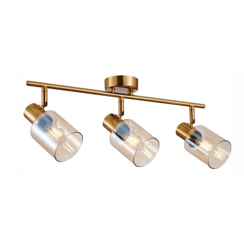 Spotlight Lux Santia – focused LED spotlight in brass and steel