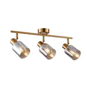 Spotlight Lux Santia – focused LED spotlight in brass and steel