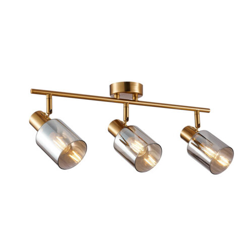 Spotlight Lux Santia – focused LED spotlight in brass and steel