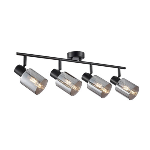 Spotlight Lux Santia – focused LED spotlight in black and steel