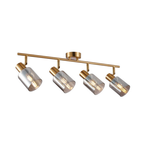 Spotlight Lux Santia – focused LED spotlight in brass and steel