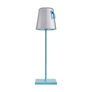 Portable table lamp Lux Ostap – portable table lamps in blue and aluminium