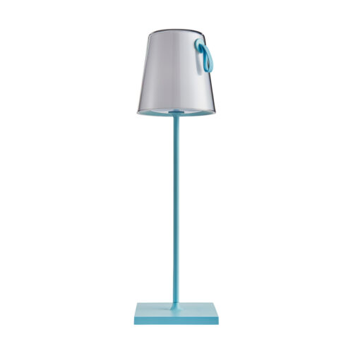 Portable table lamp Lux Ostap – portable table lamps in blue and aluminium