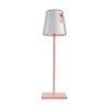 Portable table lamp Lux Ostap – portable table lamps in pink and aluminium