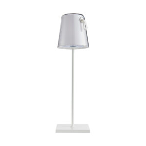 Portable table lamp Lux Ostap – portable table lamps in white and aluminium