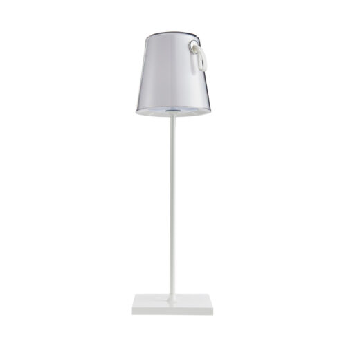 Portable table lamp Lux Ostap – portable table lamps in white and aluminium
