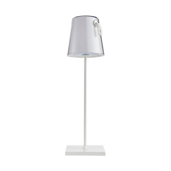 Portable table lamp Lux Ostap – portable table lamps in white and aluminium