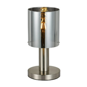Table lamp Lux Sardo – table lamps in satin nickel and steel