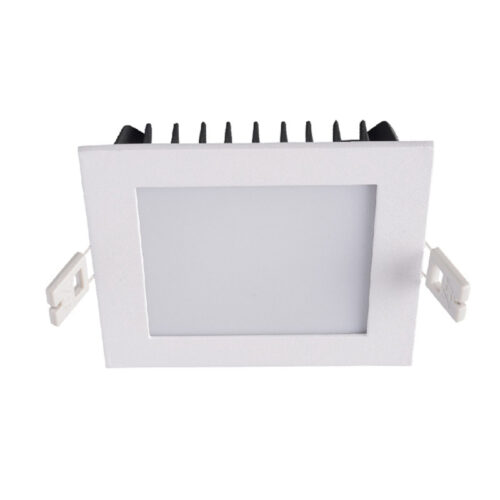 Recessed ceiling light Lux Gobby – minimalist recessed ceiling light in white and aluminum