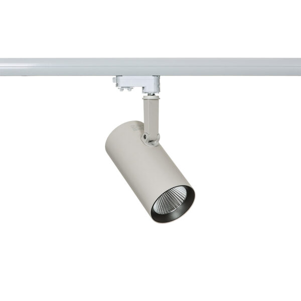 Track light projector Lux Russo M 3000K – adjustable track lighting in white grey and aluminum