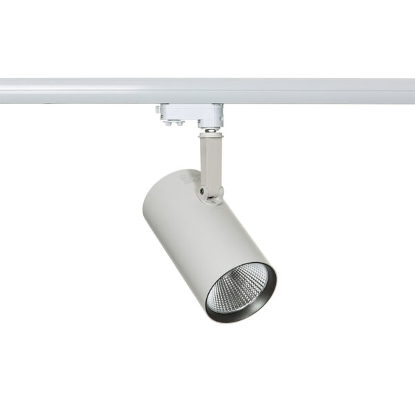 Track light projector Lux Russo L 3000K – adjustable track lighting in white