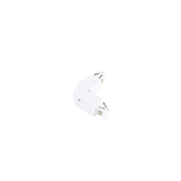 Track lighting accessorie Lux 3 phase - L joint - white – track lighting accessories in white and plastic