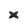 Track lighting accessorie Lux 3 phase - cross joint - black – track lighting accessories in black and plastic