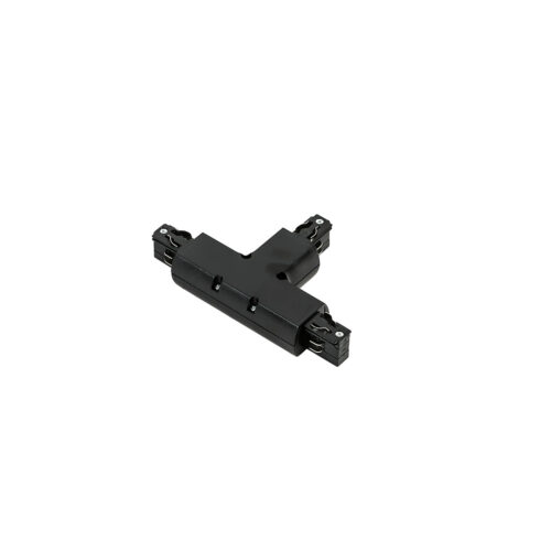 Track lighting accessorie Lux 3 phase - T joint - black – track lighting accessories in black and plastic