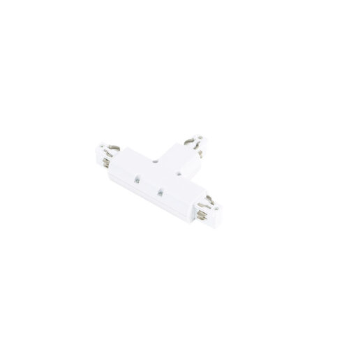Track lighting accessorie Lux 3 phase - T joint - white – track lighting accessories in white and plastic
