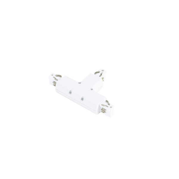 Track lighting accessorie Lux 3 phase - T joint - white – track lighting accessories in white and plastic