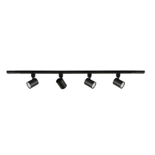 Track light set Lux Lumsi – track light sets in sandblasted black